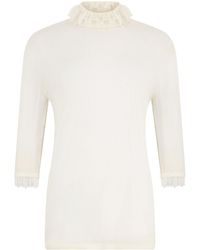 Philosophy Di Lorenzo Serafini - Top With Three-Quarter Sleeves And High Collar, Minimal And Chic - Lyst