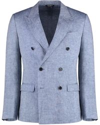 Dolce & Gabbana - Stylish Double-Breasted Linen Jacket For - Lyst