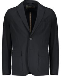 Herno - Single-Breasted Two-Button Blazer - Lyst