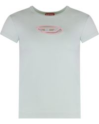 DIESEL - T-Angie Cotton Crew-Neck T-Shirt - Lyst