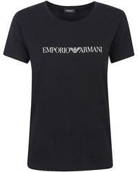 Emporio Armani - Logo Cotton T-Shirt - Lyst