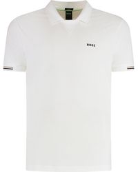 BOSS - Technical Fabric Polo Shirt - Lyst