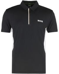 BOSS - Technical Fabric Polo Shirt - Lyst