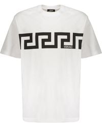Versace - Logo Cotton T-Shirt - Lyst