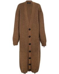 DSquared² - Long Knitted Cardigan - Lyst