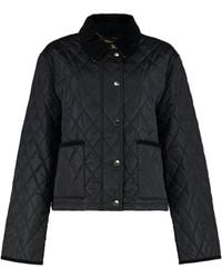 Burberry - Cropped Nylon Quilted Jacket - Lyst