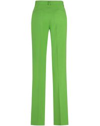 MSGM - Flared Viscose Trousers - Lyst