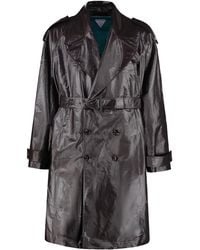 Bottega Veneta - Double-Breasted Trench Coat - Lyst