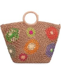 MADE FOR A WOMAN - Daddy Fleur M Raffia Handbag - Lyst