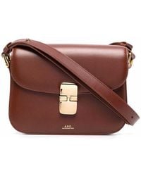 A.P.C. - Grace Leather Crossbody Bag - Lyst