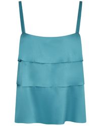 Alberta Ferretti - Satin Tank Top - Lyst