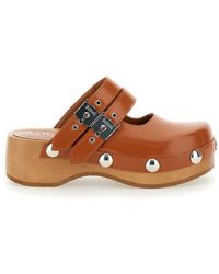 Philosophy Di Lorenzo Serafini - 'Mary Jane' Mules With Wooden Sole - Lyst
