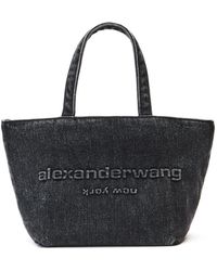 【送料&関税込】Alexander Wang Black Crochet Xl Punch Shoppi Alexander Wang Crochet Xl Punch Shopping Bag in Black | Lyst