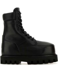 McQueen - Leather Wedge Ankle Boots - Lyst