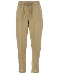 Semicouture - Pants With Elastic Waist With Drawstring - Lyst