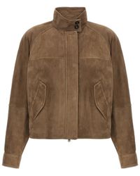 Brunello Cucinelli - Monile Suede Jacket - Lyst