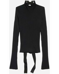 Balenciaga - Ribbed Sweater With Laces - Lyst
