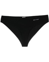 Miu Miu - Logo-Intarsia Cashmere-Blend Briefs - Lyst