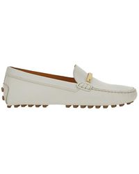 Tod's - Lime Calfskin Driving Loafer With Low Heel - Lyst