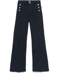 Liu Jo - Long Denim Jeans With Buttons - Lyst