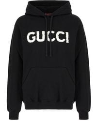 Gucci Maison De L'amour Velvet Sweatshirt in Black for Men Gucci Maison De L'amour Velvet Sweatshirt in Black for Men