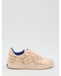 Burberry - Check Pattern Terrace Sneakers - Lyst
