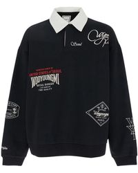 WOOYOUNGMI - Polo Shirt With Classic Collar And Prints On The Front - Lyst