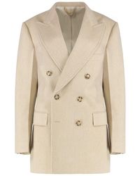 Victoria Beckham - Double-Breasted Knit Jacket - Lyst