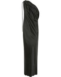 Max Mara Opera Silk One-shoulder Long Dress in Purple | Lyst