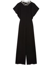 Stella McCartney - Long Jumpsuit With Chain And Rhinestones - Lyst