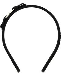 ハット SALVATORE FERRAGAMO Black Velvet Hair Band Ferragamo Velvet Headband in Blue | Lyst