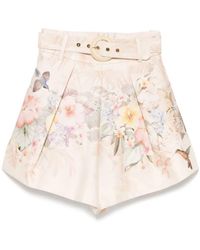 Zimmermann - Silk And Cotton Blend Shorts - Lyst