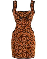 Marine Serre - Printed Short Cotton Dress - Lyst