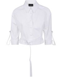 Tシャツ・カットソー GIOVANNI BEDIN SS25 Cropped shirt (GB25068 BLACK) Giovanni bedin Cropped Shirt in Black | Lyst