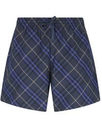 Burberry - Check Swim Shorts - Lyst