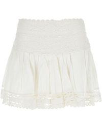 Isabel Marant - 'Violana' Miniskirt With Pleated Details And Scallop Hem - Lyst