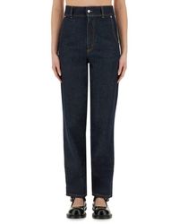 Moschino - Laurel Crown Patch" Denim Pants - Lyst