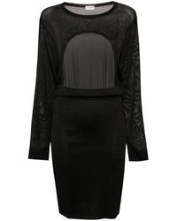 Saint Laurent - Open-Back Knitted Dress - Lyst