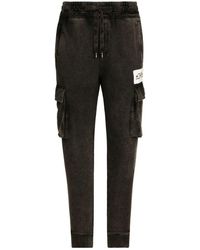 Dolce & Gabbana - Logo Cotton Trousers - Lyst