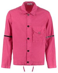 Stone Island - Detachable-Sleeves Overshirt - Lyst