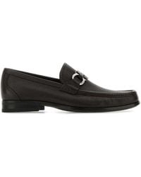 Ferragamo - Salvatore Dark Leather Grandioso Loafers - Lyst