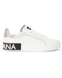 Dolce & Gabbana - Leather Portofino Sneakers - Lyst
