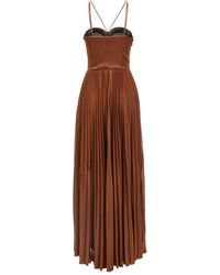 ワンピース PINKO 'Cicogna' dress Pinko Women's Stork Dress L98 Cinnamon – Vanda Boutique
