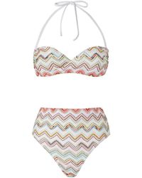 Missoni - Nylon Stretch Zig Zag Lamé Bikini - Lyst