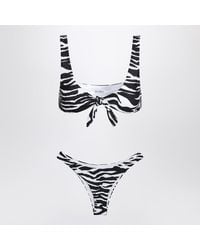The Attico - Two-Piece Zebra Bikini - Lyst