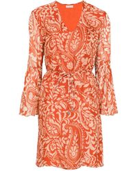 Liu Jo - Short Multicolored Dress With V-Neck - Lyst