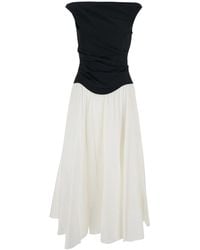 Jonathan Simkhai - 'Cersei' And Off-Shoulder Midi Dress With Flared Skirt - Lyst