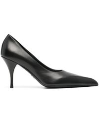 Prada - 85Mm Leather Pumps - Lyst