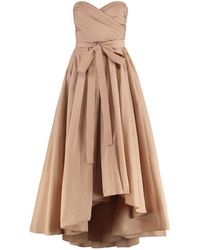 Pinko Pappagallo Techno Taffetà Dress in Natural | Lyst