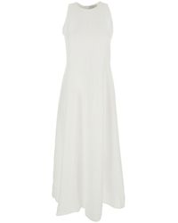 Antonelli - 'Monsen' Whote Crewneck Sleeveless Dress - Lyst